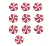 Lot de 1 housses de poignée de placard de Noël à la menthe poivrée rouge - Protection festive en silicone pour cuisine, salle de bain, commode, installation facile sans outil, taille 4 cm