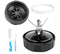 Lot de 1 lame de mixeur à 7 ailettes de rechange pour Ninja, ensemble lame d'extracteur compatible avec BL480 BL482 BL642 BL682 NN102, pièces de rechange avec joint d'étanchéité, crochet, brosse