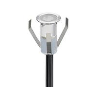 Lot de 1 Lampe de Spot LED Mini Ø18mm Eclairage encastré Inox pour Terrasse Enterré Plafonnier, IP67 Etanche DC12V Lumière Extérieure pour Chemin Escalier Paysage Etape Blanc Chaud