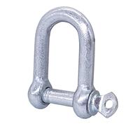 Lot de 1 manille en acier galvanisé de 16 mm - Clip de manille avec goupille - Verrouillage de manille à anneau en D - Riggement robuste (1 pièce, 16 mm)