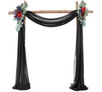 Lot de 1 Mariage Arche Tenture, Mariage Voilage Drapés en Mousseline éLastique de 70 X 550 cm pour Décoration de Mariage