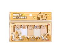 Lot de 1 marque-page autocollants mignons avec motif Capybara, pour étudiants, adultes