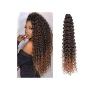 Lot de 1 mèches synthétiques ondulées au crochet, cheveux longs, blonds ombrés, ondulés et bouclés, for femmes noires Wear and Go(T30,28inch)