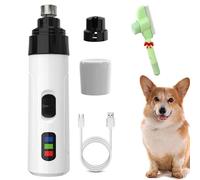 Lot de 1 meuleuse à ongles silencieuse pour chien - Rechargeable par USB - Avec embout diamant silencieux - Coupe-griffes pour chiens et chats