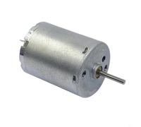 Lot de 1 moteur électrique RF-370CA DC 6 V-12 V 12 000 tr/min avec tige en métal argenté pour projets solaires, jouets électroniques et petits ventilateurs