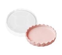 Lot de 1 moule en silicone pour assiette à fruits conçu avec des bords cannelés pour une présentation élégante, sûr et robuste