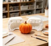 Lot de 1 moule en silicone pour bougies en résine 3D en forme de citrouille pour décoration d'Halloween (grand)