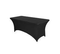 (Lot de 1, noir) Nappe extensible Utopia Kitchen [4 pieds, 153 cm] Housse de table en polyester et élasthanne - Lavable en machine et sans plis