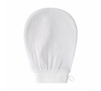 Lot de 1 ou 2 gants exfoliants marocains pour hammam - Gant de bain pour gommage du corps et détoxification des cellules mortes de la peau - Convient à tous les types de peau (1 pièce, blanc)