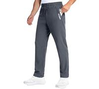 Lot de 1 ou 2 pantalons de randonnée légers pour homme, respirants, athlétiques, joggeurs en plein air, couture d'entrejambe de 76,2 cm/81,3 cm, poches à fermeture éclair, gris foncé, Taille XL