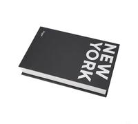 Lot de 1 ou 3 faux livres de style designer fabriqués avec du papier cartonné gris pour une décoration intérieure élégante et une ambiance savante (New York)