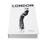 Lot de 1 ou 3 faux livres de style designer fabriqués avec du papier cartonné gris pour une décoration intérieure élégante et une ambiance savante