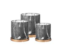 Lot De 1 Ou 3 Pots De Fleurs en Céramique Dintérieur De 10, 12 Et 15 Cm avec Soucoupe Percée, Style Moderne, pour Plantes Grasses Et Autres Plantes Dintérieur. 11+14+17cm