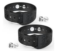 Lot de 1 paire de bracelets pour soulager le mal des transports - Bracelets d'acupression - Pour les nausées matinales, le mal de mer, les maladies de la voiture-Noir
