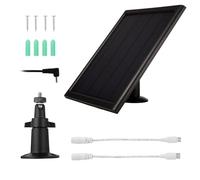 Lot de 1 panneau de charge solaire 8 W renouvelable pour caméras de sécurité à domicile, plan permanent, panneau photovoltaïque extérieur