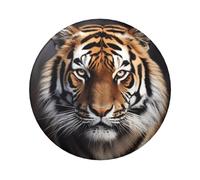 Lot de 1 pin's à boutons en forme de tigre ronds de 6,1 cm en métal pour photos, loisirs créatifs, Noël, projets de fête, taille unique, Pas de gemme