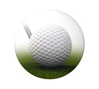 Lot de 1 pin's ronds en forme de balle de golf de 6,1 cm en métal pour photos, loisirs créatifs, Noël, projets de fête, taille unique, Pas de gemme