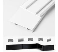 Lot de 1 plinthe commerciale - Garniture de plinthe blanche pour couloirs, portes, salons, chambres, garages et sous-sols - 1 solution de bordure pour décoration d'intérieur