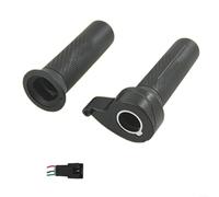 Lot de 1 poignée d'accélérateur de vélo électrique avec interface SM à 3 broches de 28 mm pour le contrôle de la vitesse, support de guidon de 222 mm, matériau ABS et TPE, accélérateur torsadé noir