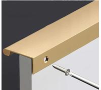 Lot de 1 Poignée de Meuble Poignée Invisible Poignee de Meuble Cuisine,Boutons de portes pour placards Quincaillerie de Porte Meuble Domicile, Alliage d'aluminium (Total length 600mm,Gold)