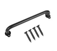 Lot de 1 poignée de porte coulissante encastrée en fonte solide avec finition noire mate pour maison moderne, ferme, bureau, entrée