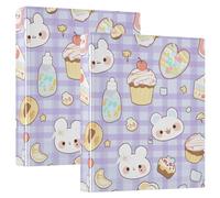 Lot de 1 porte-bloc à carreaux bleus mignons avec pochette de 3,8 cm pour format lettre (27,9 x 21,6 cm)