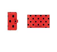 Lot de 1 Porte chéquier Pamela Coccinelle+ 1 Porte Cartes Pamela Coccinelle - (Rouge à Pois Noir)