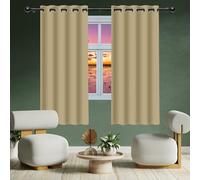 Lot de 1 Rideau Occultant 148 x 191 cm Isolation Thermiques, Tissu Doux et Infroissable Rideau à Oeillets Design Moderne à Oeillets pour Chambre Adulte Salon, Couleur Crème