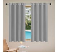 Lot de 1 Rideaux 160 x 210 cm Thermique Isolant Anti Froid Chaleur Rideaux et Draperies Intérieurs Décoratif Design Moderne à Oeillets pour Salon Chambre, Gris Clair