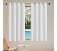 Lot de 1 Rideaux 160 x 210 cm Thermique Isolant Anti Froid Chaleur Rideaux et Draperies Intérieurs Décoratif Design Moderne à Oeillets pour Salon Chambre, Blanc