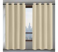 Lot de 1 Rideaux 221 x 223 cm Isolant Thermique Anti Froid Rideaux Opaque Doux et Esthétiques, Décoration Maison pour Maison Chambre Fenetre, Couleur Crème
