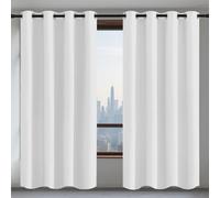 Lot de 1 Rideaux 221 x 226 cm Isolant Thermique Anti Froid Rideaux Opaque Doux et Esthétiques, Décoration Maison pour Maison Chambre Fenetre, Blanc