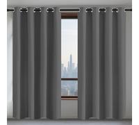 Lot de 1 Rideaux 227 x 223 cm Isolant Thermique Anti Froid Rideaux Opaque Doux et Esthétiques, Décoration Maison pour Maison Chambre Fenetre, Gris Foncé