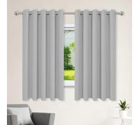 Lot de 1 Rideaux 500 x 290 cm Isolant Anti Froid Chaleur, Satiné Panneaux de Rideaux Intérieurs Doux et Esthétiques, Décoration Maison pour Toutes Les Saisons, Chambre, Gris Clair