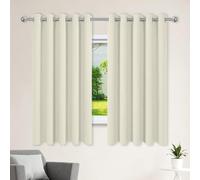 Lot de 1 Rideaux 600 x 370 cm Isolant Anti Froid Chaleur, Satiné Panneaux de Rideaux Intérieurs Doux et Esthétiques, Décoration Maison pour Toutes Les Saisons, Chambre, Beige