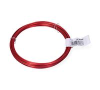 Lot de 1 rouleaux de fil d'aluminium 1,5 mm 5 m rouge