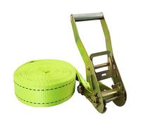 Lot De 1 sans Crochets Sangle A Cliquet, Robustes Sangles D'arrimage À Cliquet pour Transport De Matériel, Moto, Vélo, Déménagement, Bagage Et Camping 1.97in，17637 Lbs，Vertes(L 19m/748in)