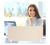 Lot de 1 séparateur de bureau amovible - Panneaux d'intimité pour cabines - Panneau de séparation de 120 x 30 cm avec 2 clips - Idéal pour les fournitures de salle de classe et les espaces de travail