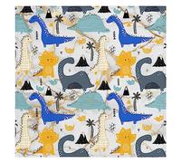 Lot de 1 serviettes de table en tissu motif dinosaure - Réutilisables et lavables - Pour la maison, le dîner, le mariage, le banquet, la fête - 50,8 x 50,8 cm