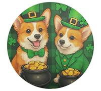 Lot de 1 set de table à manger résistant à la chaleur Motif trèfle Vert