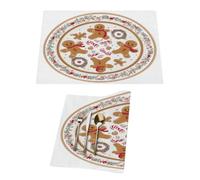 Lot de 1 set de table en vinyle pour table de salle à manger, cuisine, résistant à la chaleur, lavable et lavable en PVC