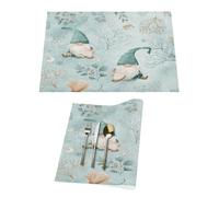 Lot de 1 set de table en vinyle pour tables de salle à manger, cuisine, résistants à la chaleur, lavables et faciles à nettoyer