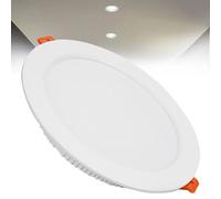 Lot de 1 spot LED encastrable de plafond 12 W, blanc froid 6000 K, panneau lumineux ultra fin, diamètre de 110 à 130 mm, AC110-240 V pour salon, bureau