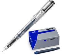 Lot De 1 Stylo Plume Transparent Safari Vista M Et 1 Lot De 3 Cartouches D'encre T10 Dans Un Carton D'origine - Couleur De L'encre : Bleu