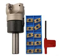 Lot de 1 support de fraise C16 FMB22 avec disques de fraisage BAP400R et 10 inserts en carbure APMT1604 conçus pour le fraisage et la coupe CNC