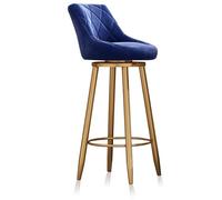 Lot de 1 tabourets de Bar pivotants et rembourrés, tabourets de Bar Modernes à Hauteur de comptoir, tabourets de Cuisine avec Repose-Pieds arrière et Pieds en métal, chaises de Bar pour sall
