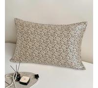 Lot de 1 taie d'oreiller 100 % soie à imprimé léopard avec fermeture éclair dissimulée, taies d'oreiller en soie de mûrier des deux côtés pour les cheveux et la peau, doux et sain (50,8 x 66 cm,