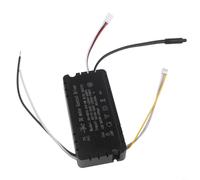 Lot de 1 télécommande pour ventilateur de plafond avec récepteur, variateur d'intensité en continu à 6 vitesses pour salon, chambre à coucher, compatible LED AC110-265 V, blanc et noir (sans guide