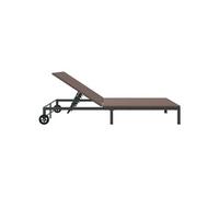 vidaXL Transat polyrotin moderne Marron 206 x 115 x 75 cm non pliable