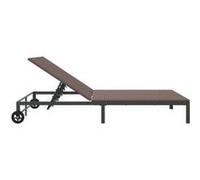 vidaXL Transat polyrotin moderne Marron 206 x 115 x 75 cm non pliable